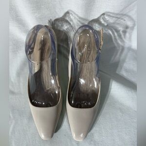 Marc Fisher Cream Slingback Pointed Toe Pumps